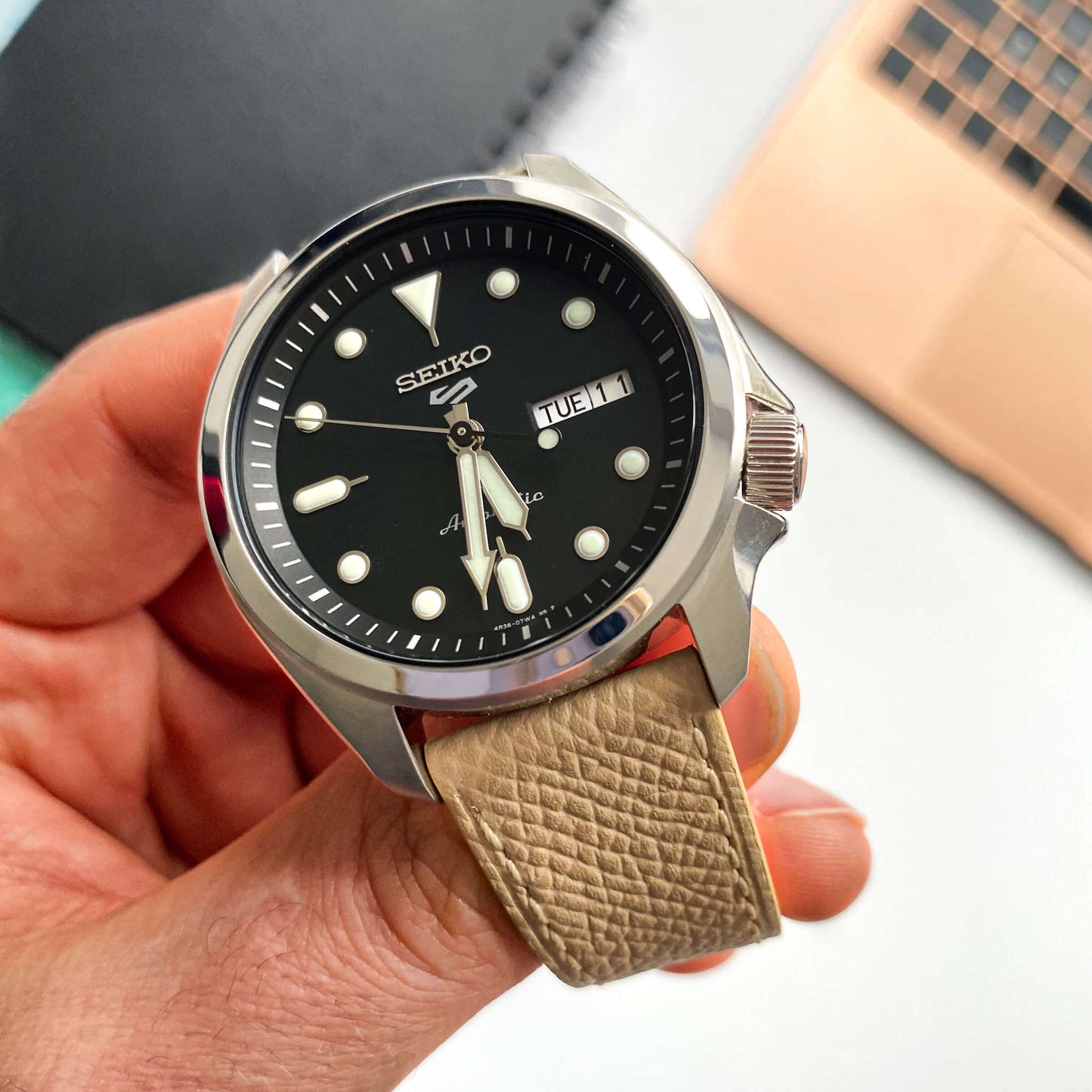 MOHAVE DESERT - GRAINED CALF LEATHER WATCH STRAP